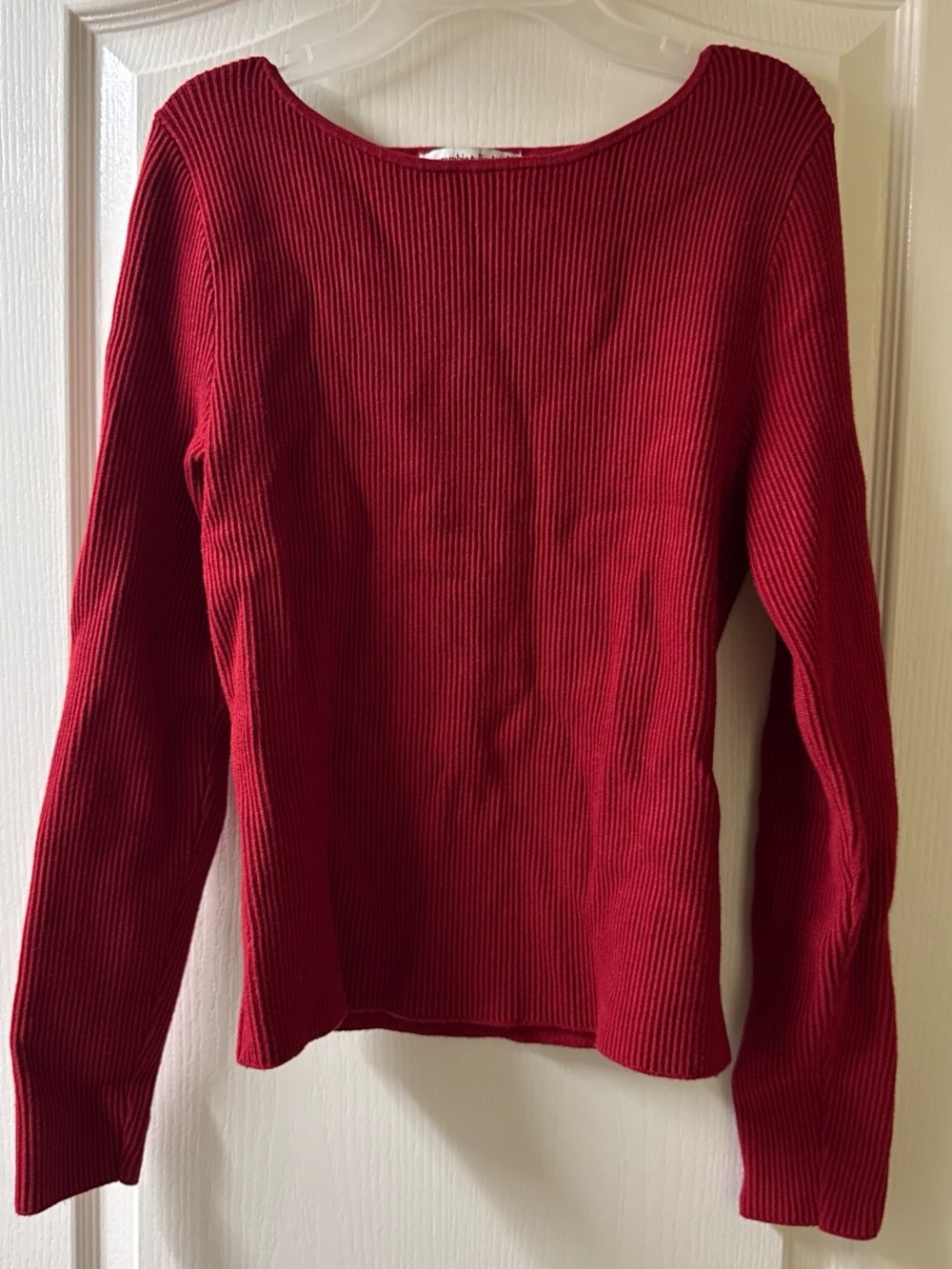 Women’s Ribbed Long-Sleeve top - Red